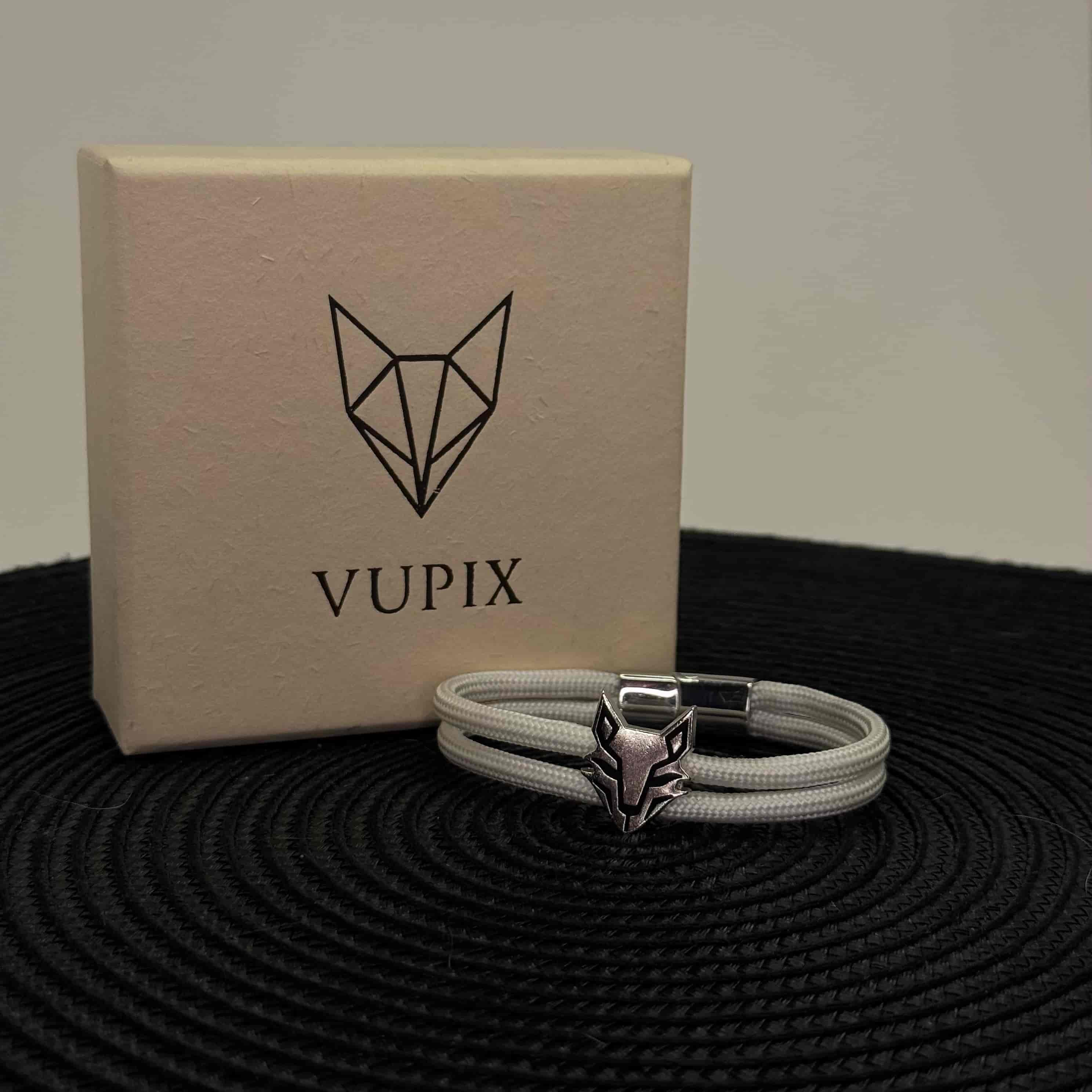 Bracelet VUPIX Blanc & Argenté - Nébula fermoir