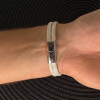 Bracelet VUPIX Blanc & Argenté - Nébula fermoir